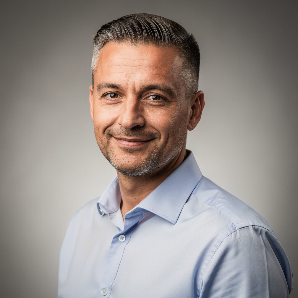 Portrait of a male broadcasting trainer and coach